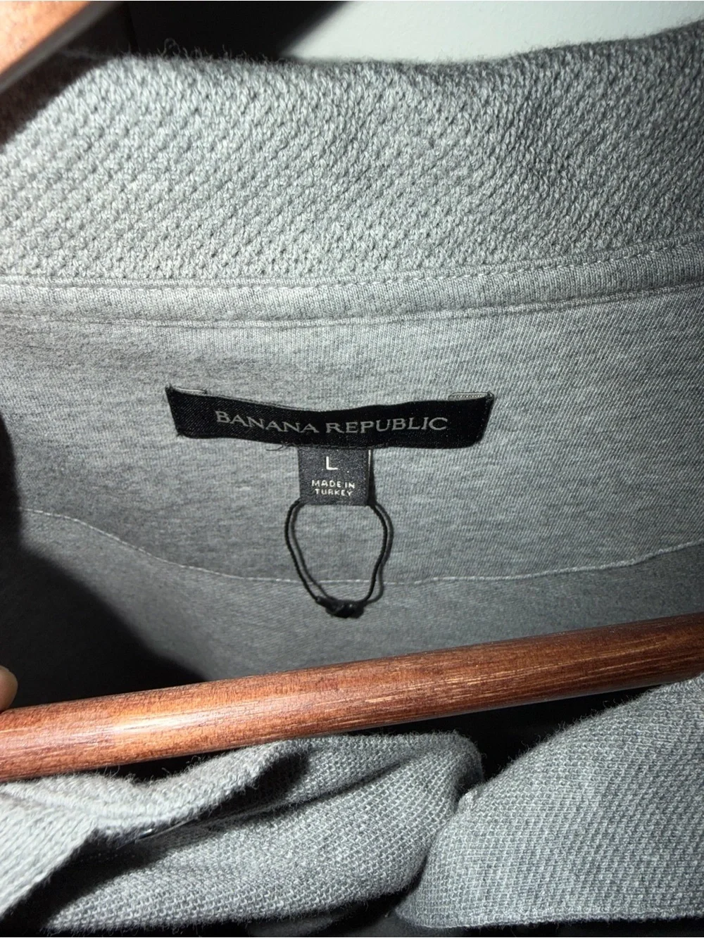 Banana Republic Gray Polo with Contrast Trim